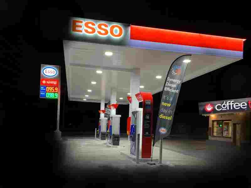 Esso Gas Station With Coffee Time 